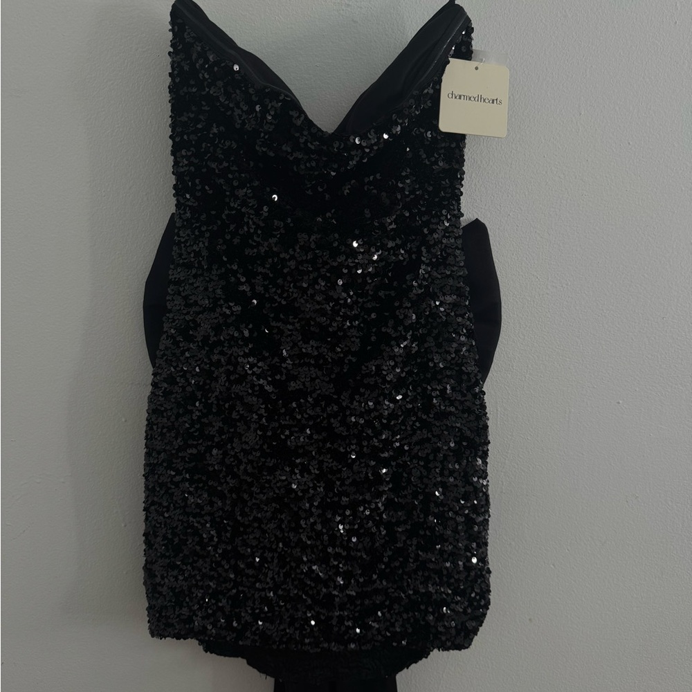 Charming Charlie Black Sequin Dress